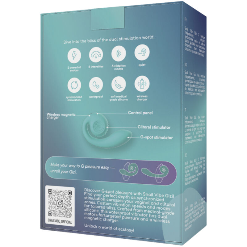 Snail Vibe - Gizi Dual Stimulator Turquoise