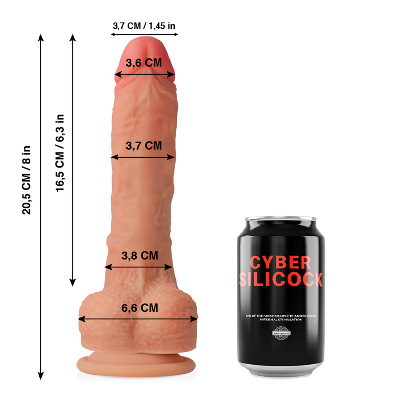 Cyber Silicock - Connor Ultra Realistisches. Weiches Flãœssige Silikon 20.5 Cm -O- 3.7 Cm