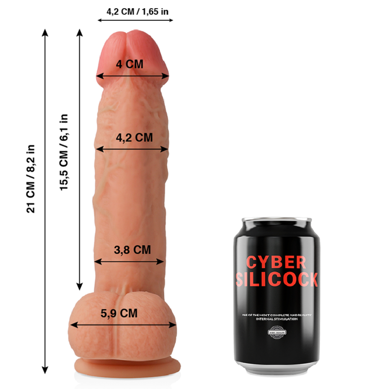 Cyber Silicock - Saul Ultra Realistisches. Weiches Flãœssige Silikon 21 Cm -O- 4.2 Cm