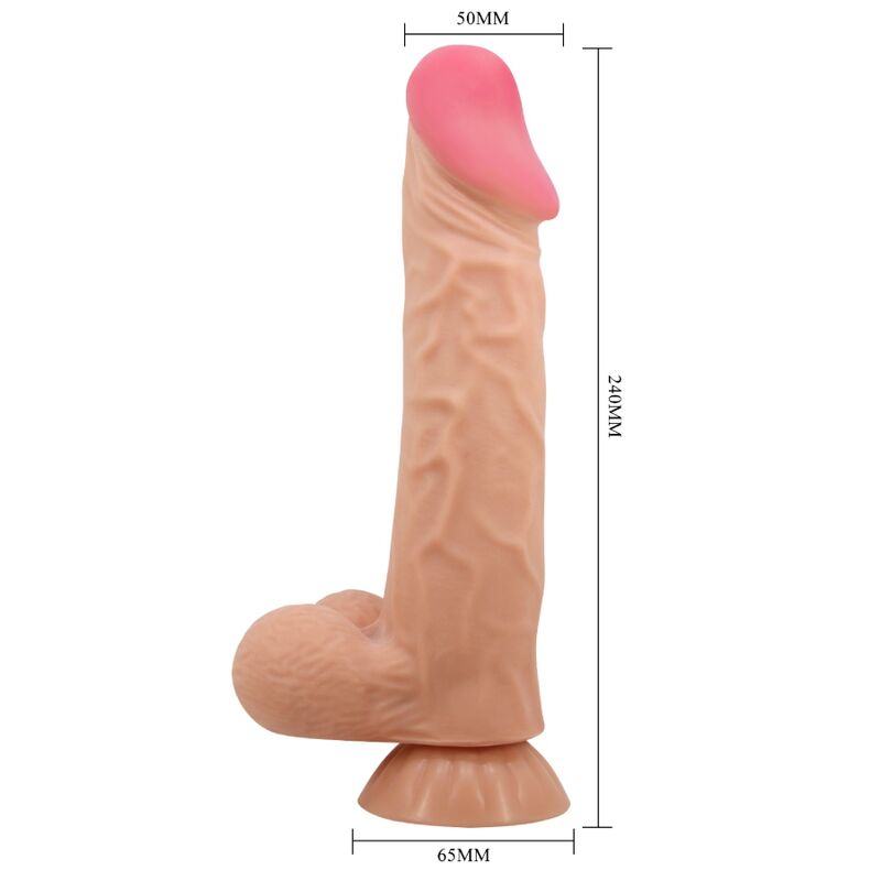 Pretty Love - Sliding Skin Series Realistischer Dildo Mit Sliding Skin Saunapf Fernbedienung Fleisch 24 Cm