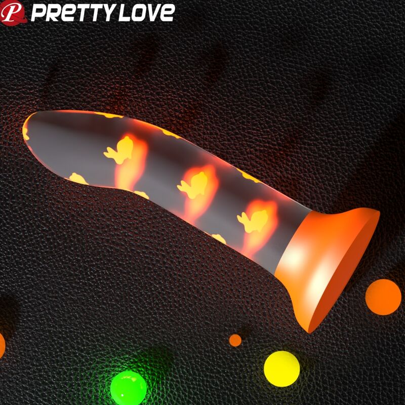 Pretty Love - Magical Night Dildo Non-Vibrating Luminous Orange
