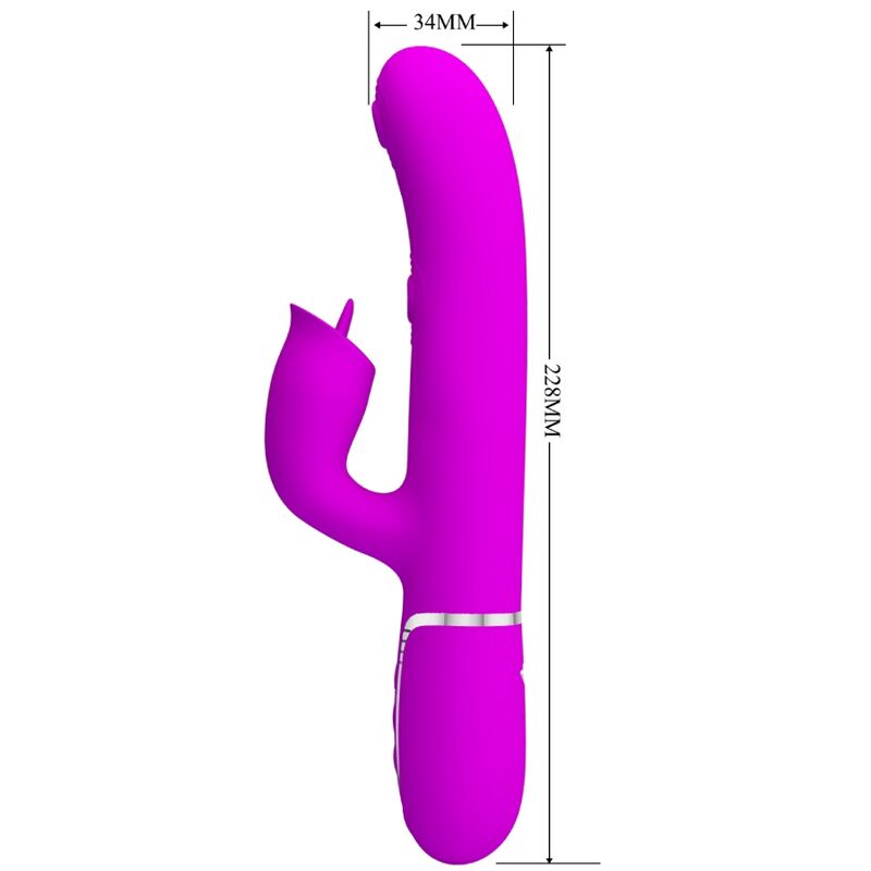 Pretty Love - Rabbit Vibrator with Licking Function Fuchsia