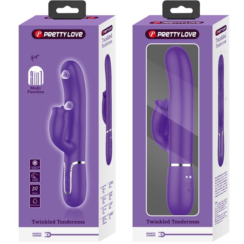 Pretty Love - Kaninchenvibrator Mit Lila Lecken