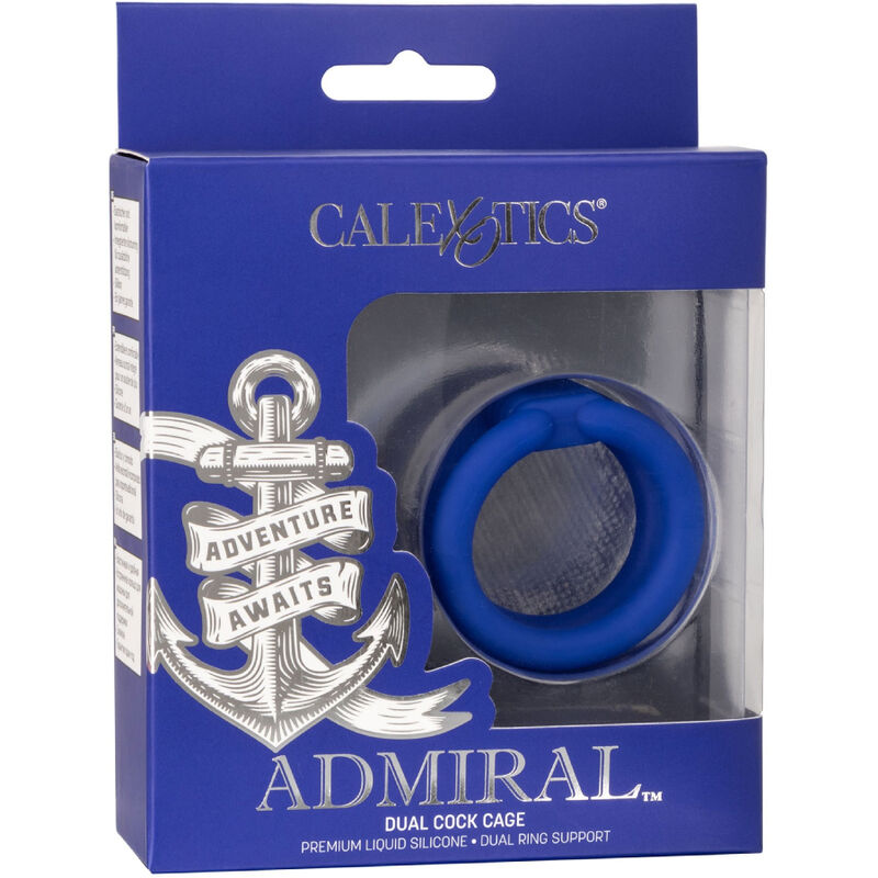 Calexotics - Admiral Dual Cock Cage Blau