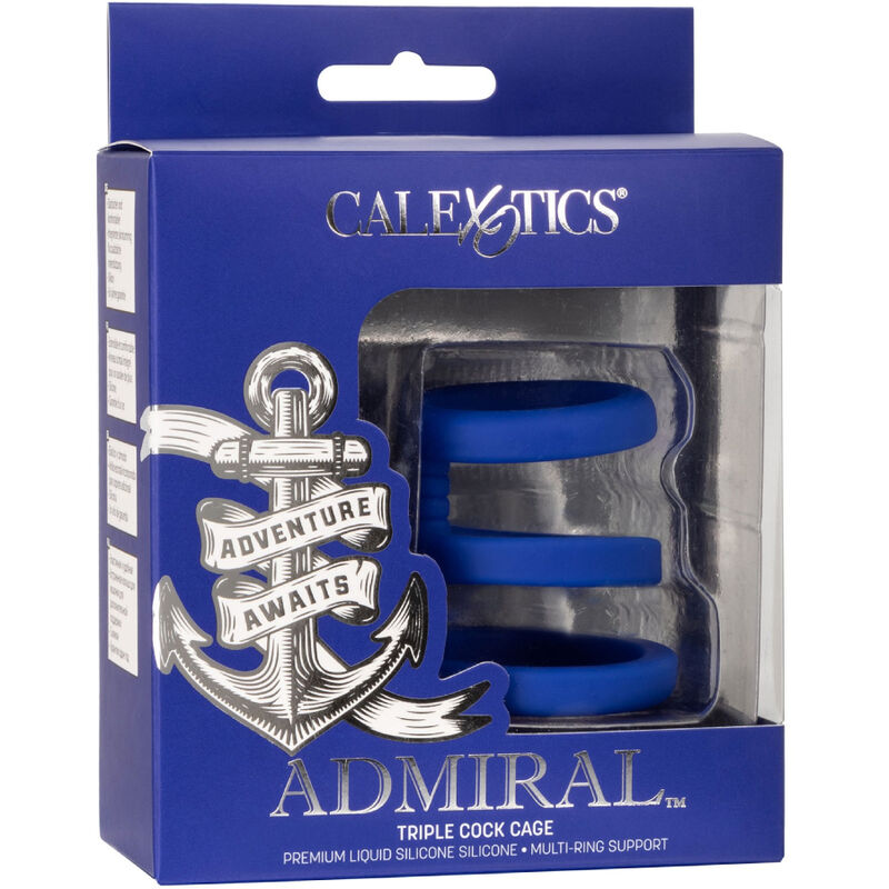 Calexotics - Admiral Dreifach-Cock-Cage Blau