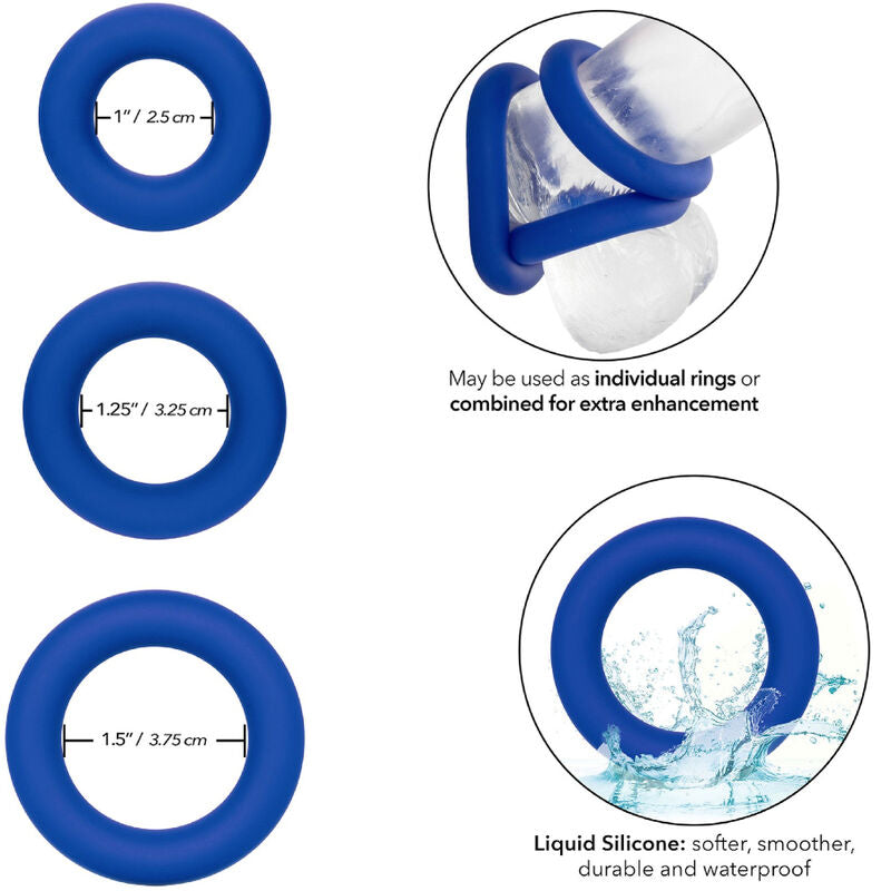 Calexotics - Admiral Cock Ring Set Blau