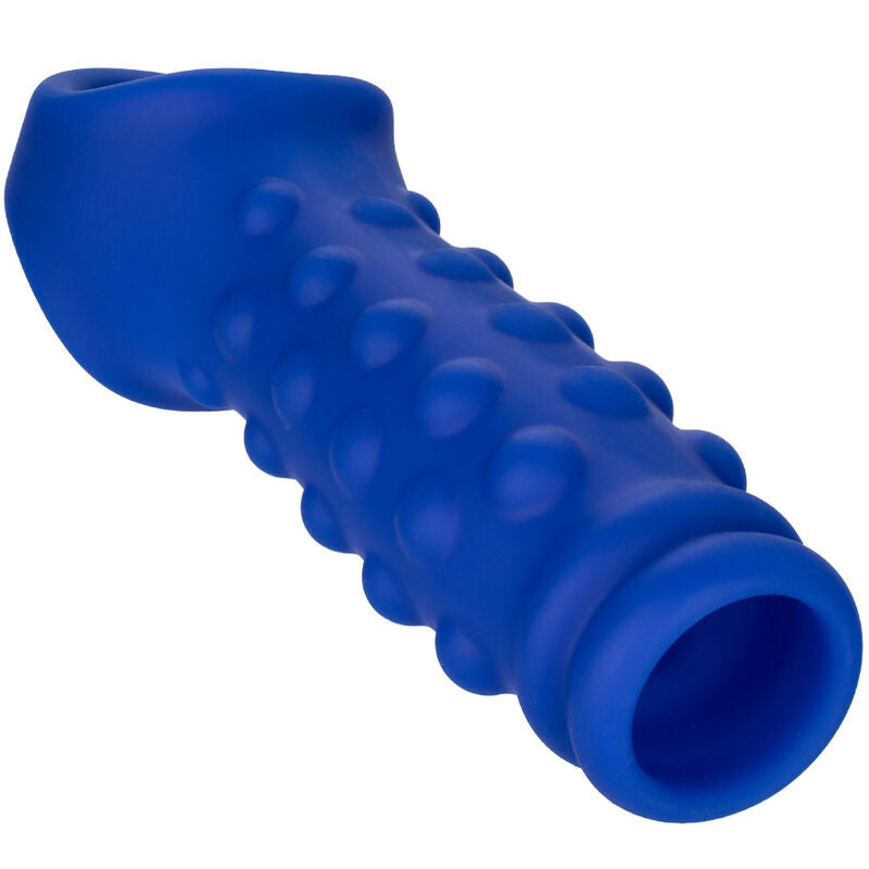 Calexotics - Admiral Penis Sleeve with Beads, Liquid Silicone Blue