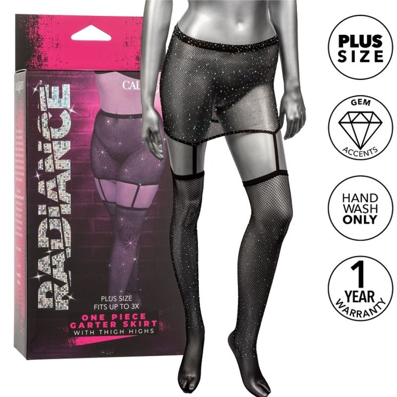 Calexotics - Radiance Garter-Skirt, Thigh-High, Plus Size