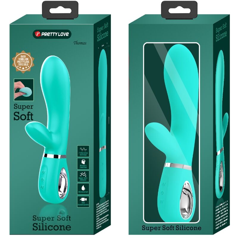 Pretty Love - Thomas Multifunctional G-Spot Vibrator Aqua Green