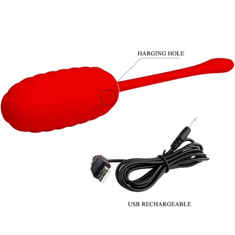Pretty Love - Kirk Wiederaufladbares Vibrationsei Rot