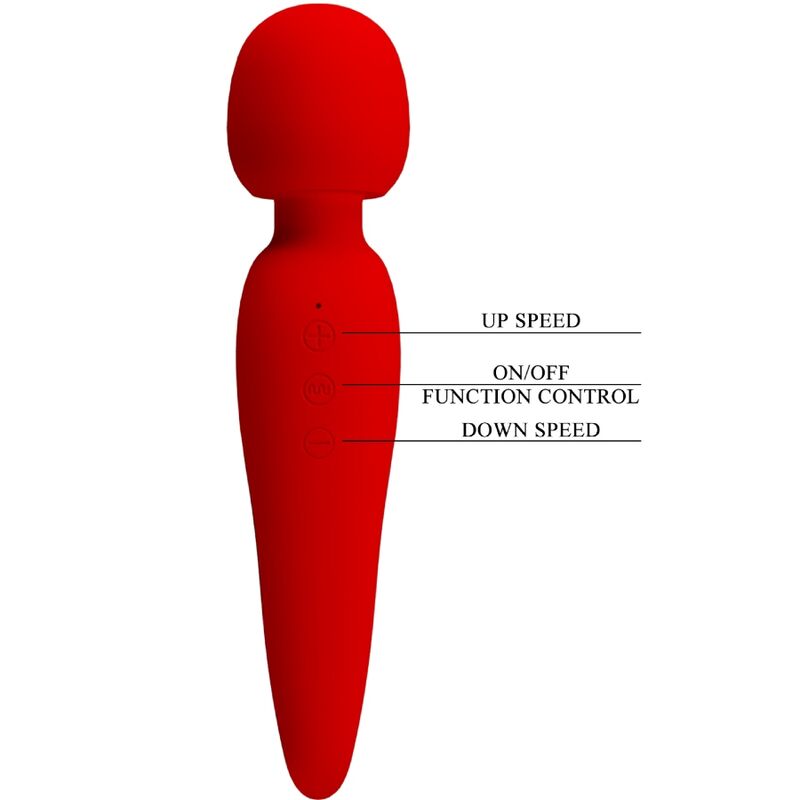 Pretty Love - Meredith Massager 12 Vibrationsmodi Rot