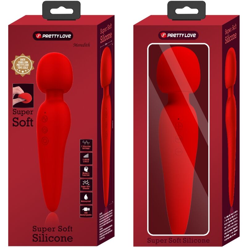 Pretty Love - Meredith Massager 12 Vibrationsmodi Rot