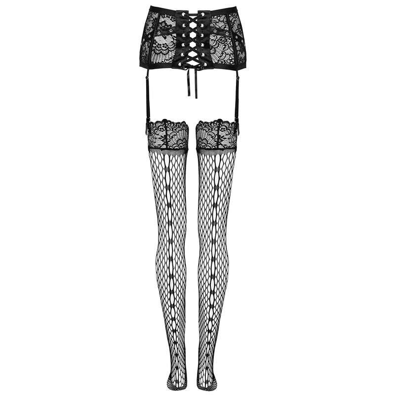 Livco Corsetti Fashion - Strumpfgãœrtel + Strãœmpfe Schwarz L/Xl