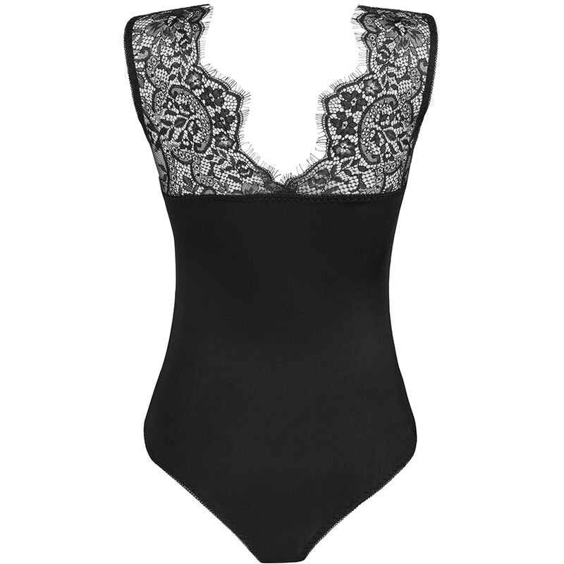 Livco Corsetti Fashion - Mudienin Lc 90654 Schwarzer Body L/Xl
