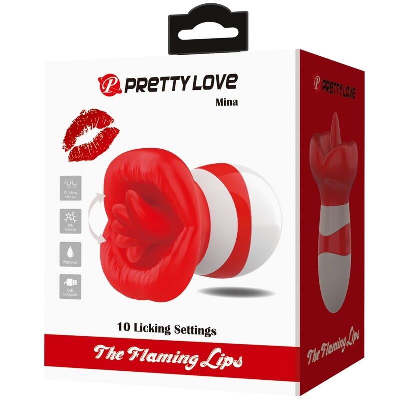 Pretty Love - Mina Zungenstimulator Hellrot