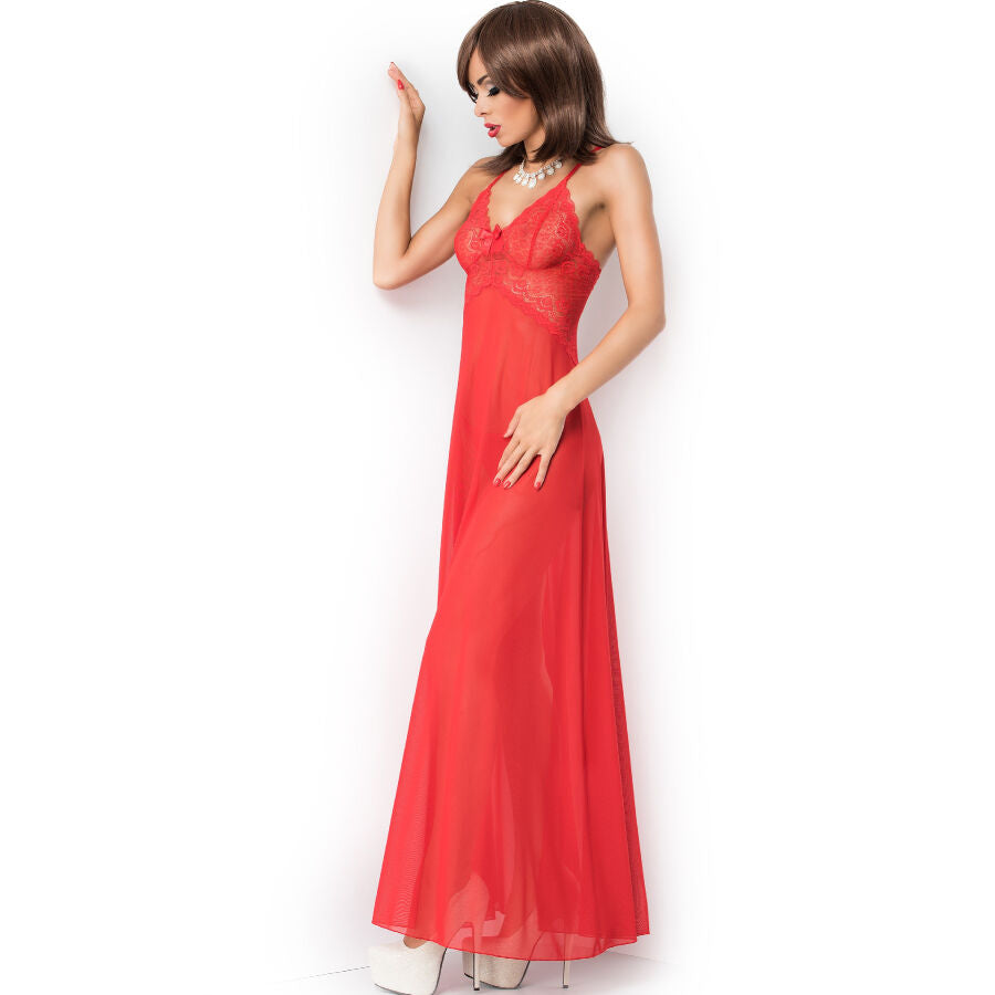 Chilirose - Cr 3883 Babydoll Lang Rot L/Xl