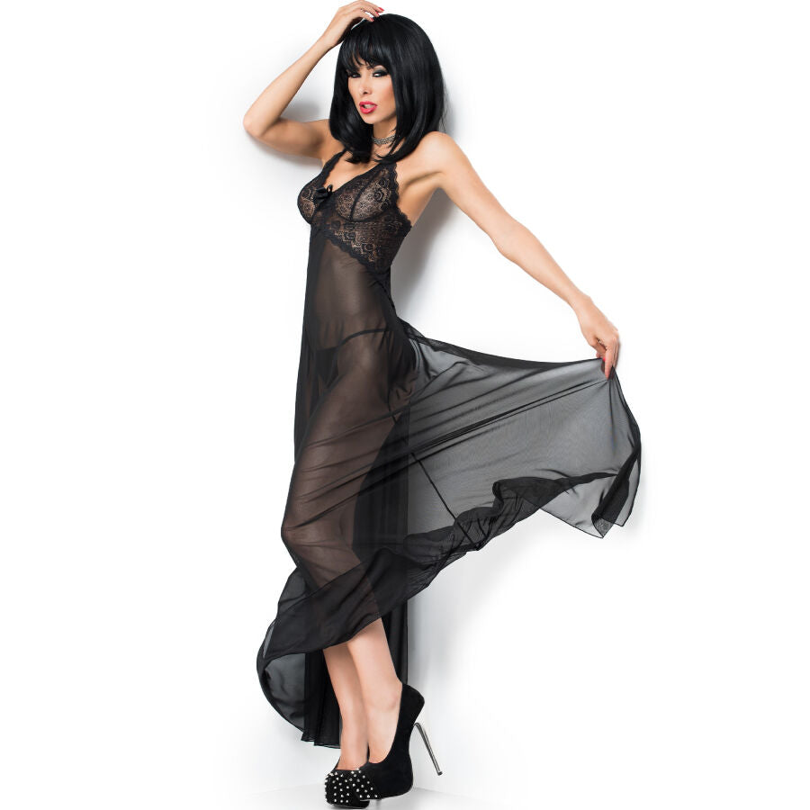 Chilirose - Cr 3883 Babydoll Lang Schwarz S/M