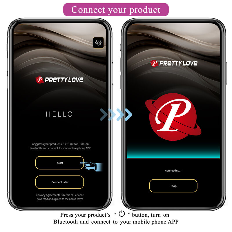 Pretty Love - Hector Electroshock Vibrator Per App-Steuerung Lila