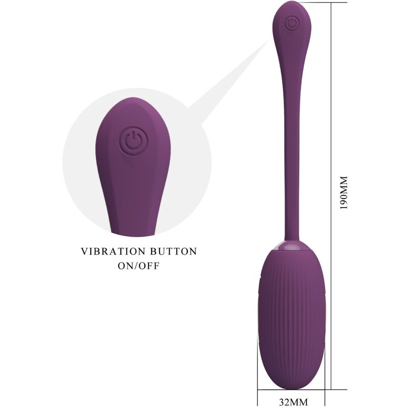 Pretty Love - Doreen Purple Wiederaufladbares Vibrations-Ei