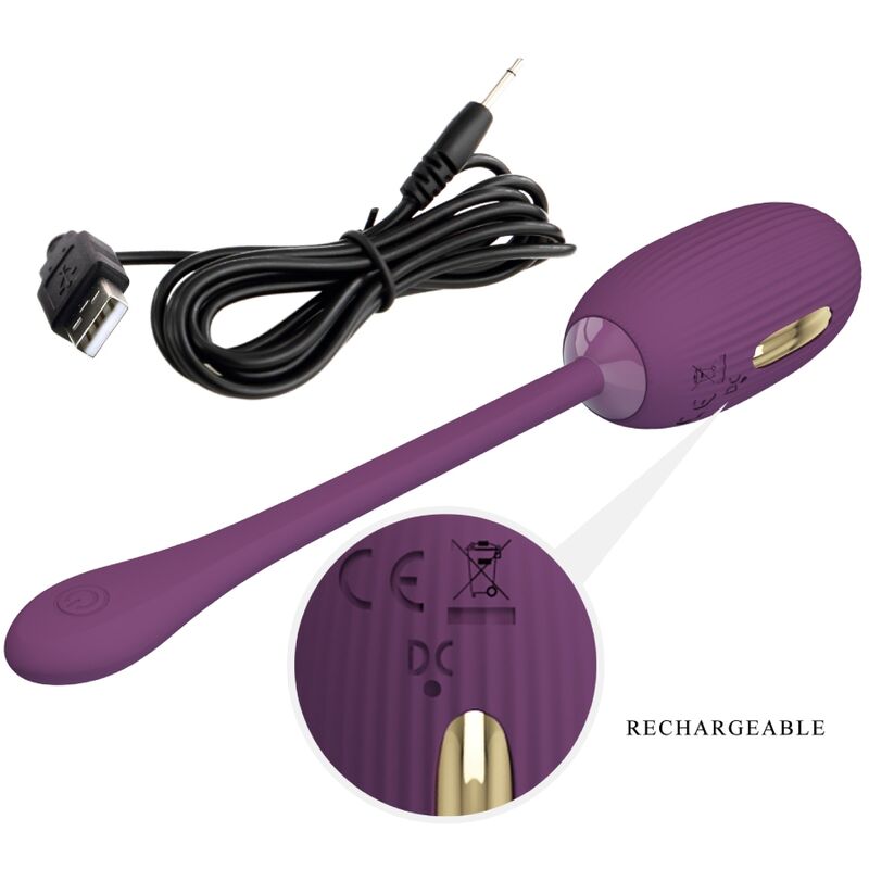 Pretty Love - Doreen Purple Wiederaufladbares Vibrations-Ei