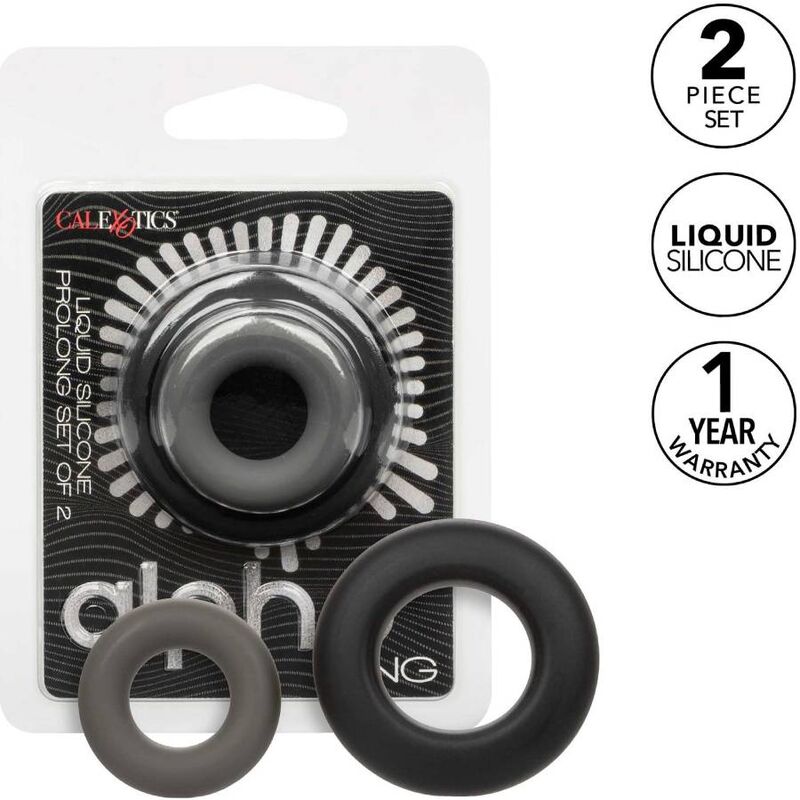 Calexotics - Alpha Prolong Set with 2 Rings Grey