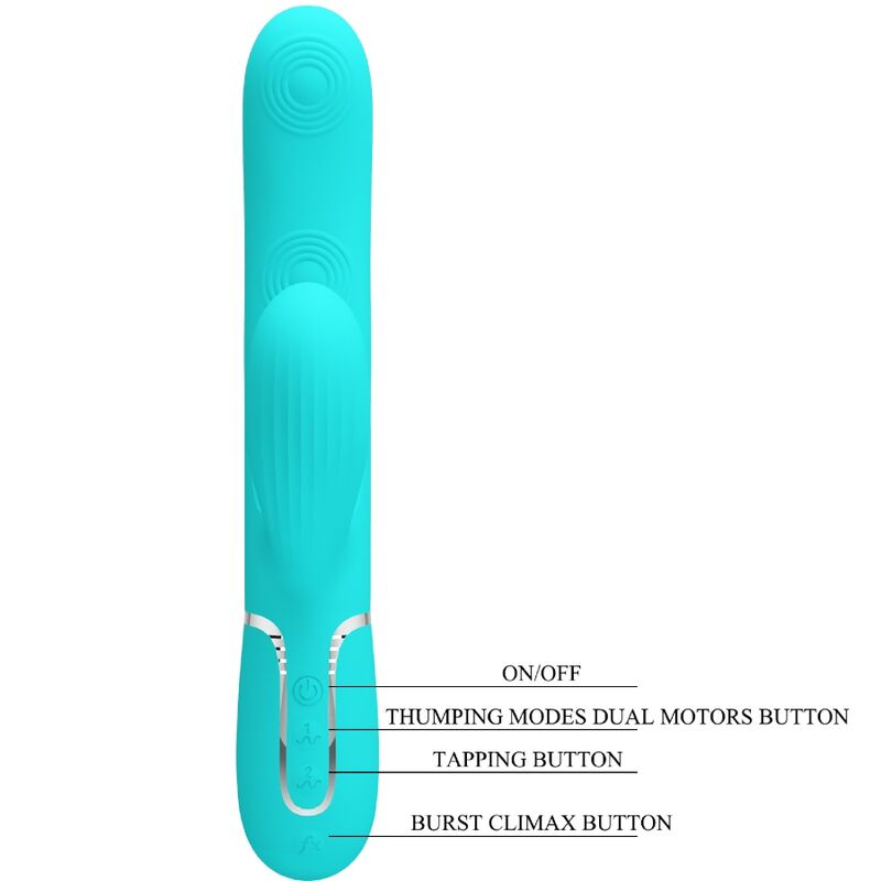 Pretty Love - Perlita Multifunktions-3-In-1-G-Punkt-Vibrator Aqua Grãœn