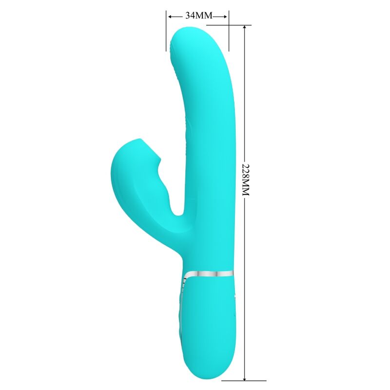 Pretty Love - Perlita Multifunktions-3-In-1-G-Punkt-Vibrator Aqua Grãœn