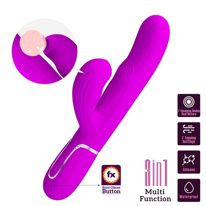 Pretty Love - Perlita Multifunktions-3-In-1-G-Spot-Vibrator Violett