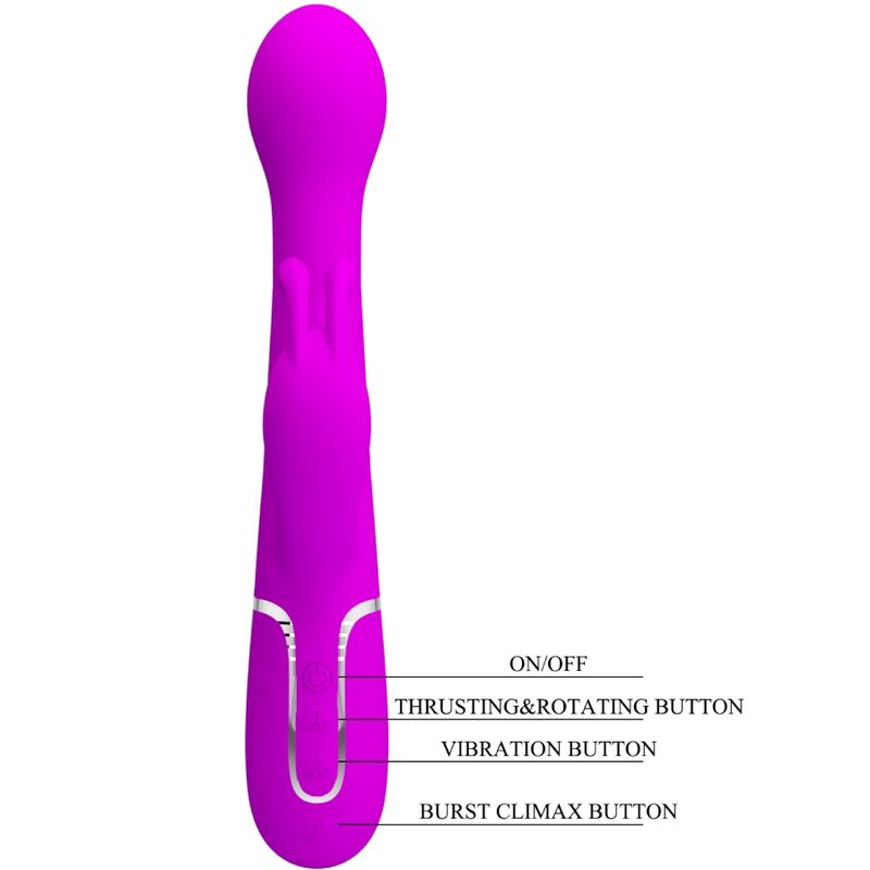 Pretty Love - Dejon Rabbit Vibrator 3-in-1 Multifunctional Purple