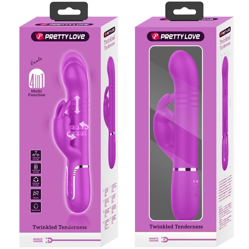Pretty Love - Coale Rabbit Vibrator Beads Violet
