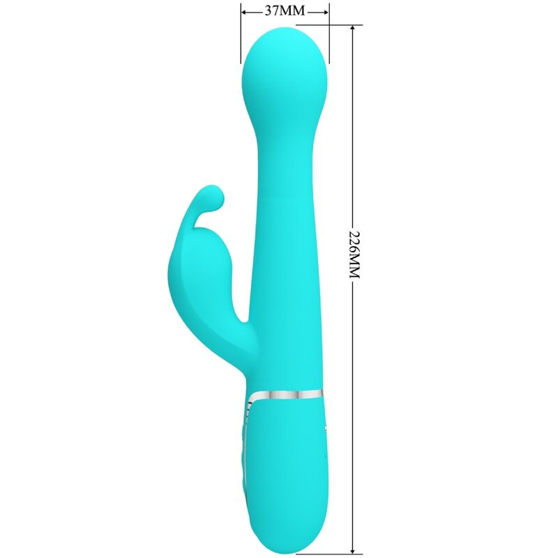Pretty Love - Dejon Rabbit Vibrator 3-in-1 Multifunction Aqua Green