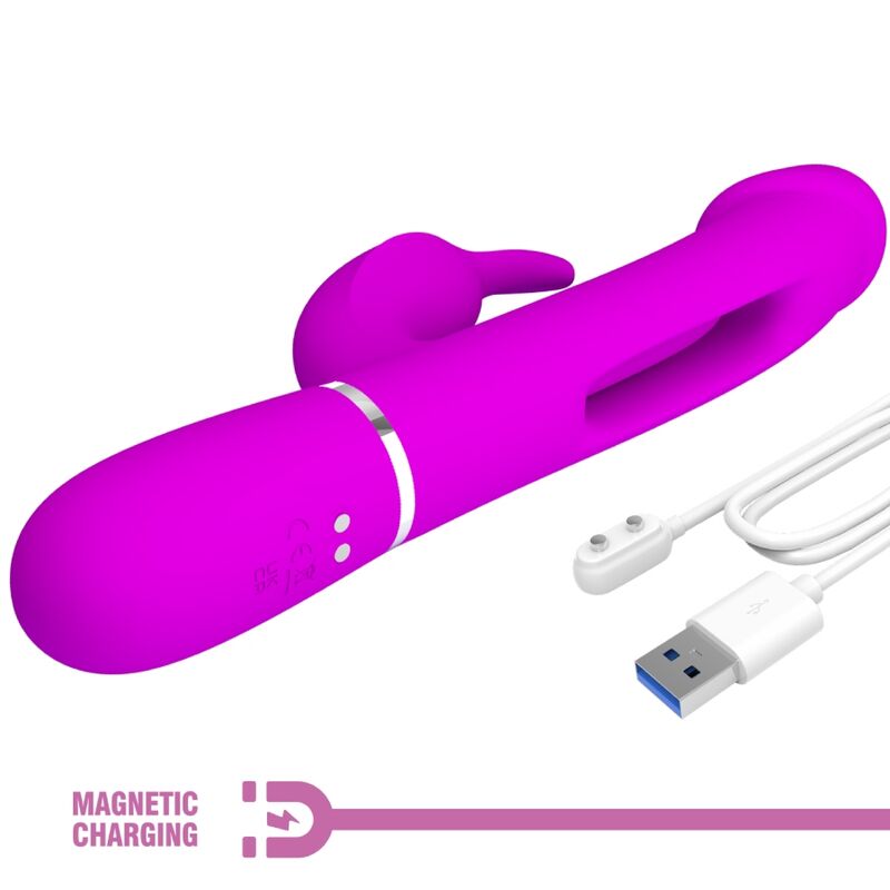 Pretty Love - Dejon Rabbit Vibrator 3-in-1 Multifunctional Fuchsia