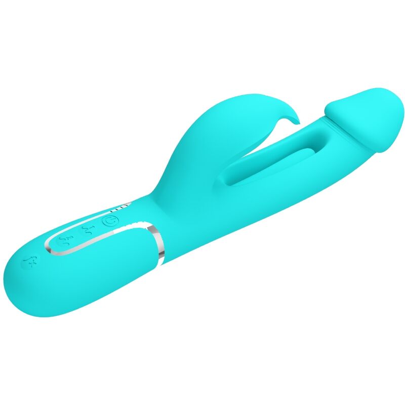 Pretty Love - Dejon Rabbit Vibrator 3-in-1 Multifunctional Aqua Green