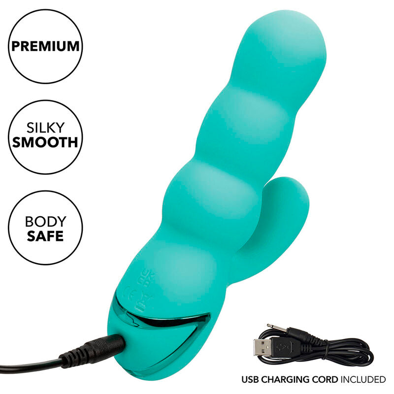 Calexotics - Del Mar Diva Rabbit Vibrator Aqua Green From California Dreaming