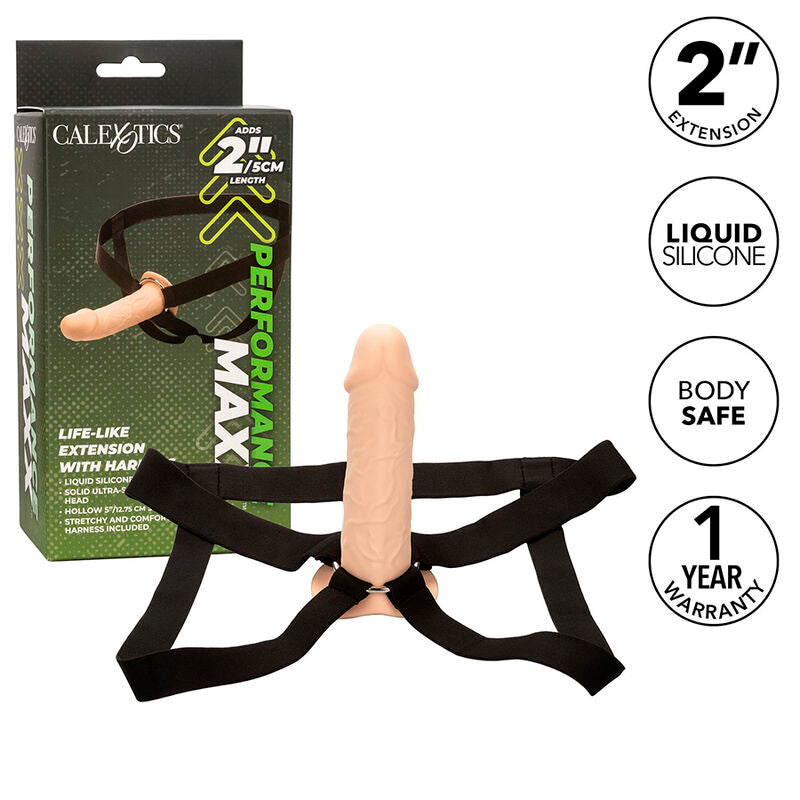 Calexotics - Performance Maxx Lifelike Extender With Harness, Light Skin