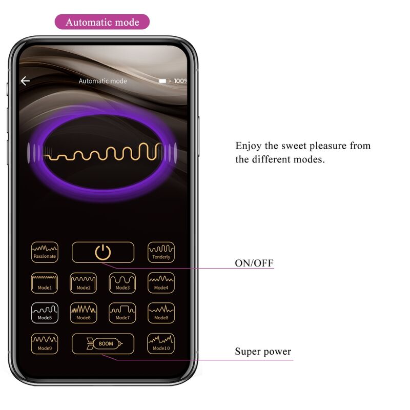 Pretty Love - Nymph Vibrierendes Ei App-Gesteuert Lila