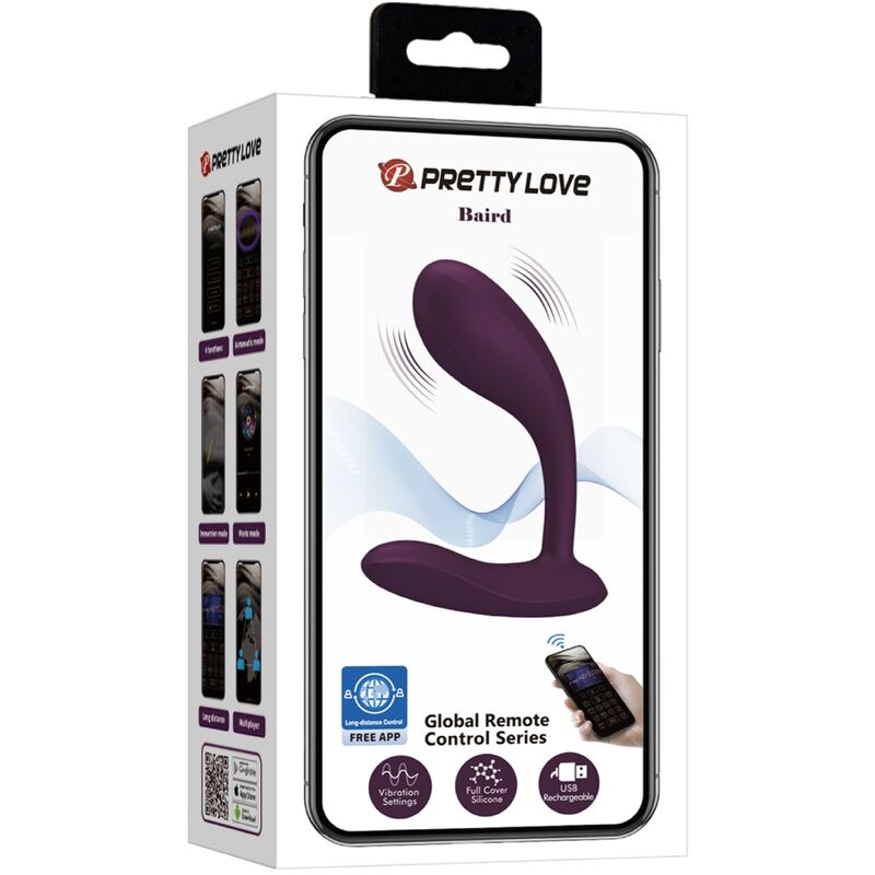 Pretty Love - Baird G-Spot 12 Vibrationen Wiederaufladbar Lila App
