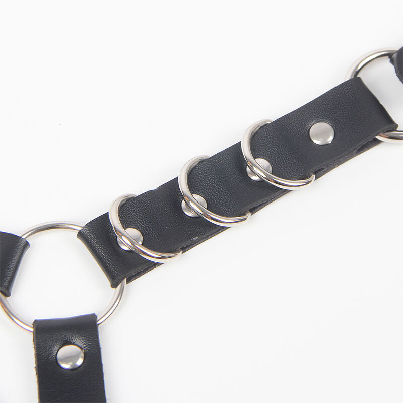 Subblime - Garter Belt And Suspender With Rings And Chain Detail One Size