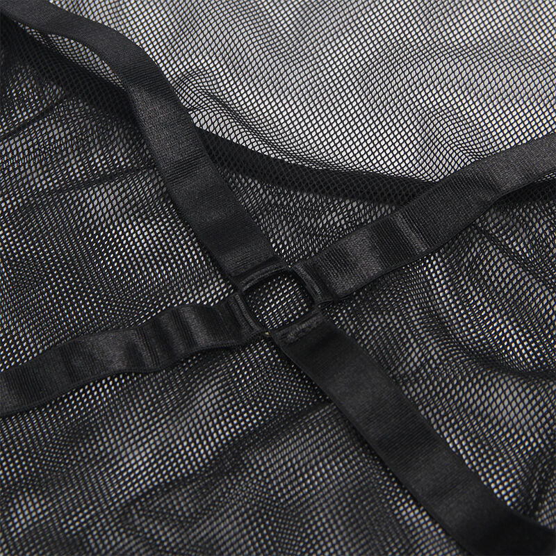 Subllime - Transparentes Neckholder-Kleid Schwarz L/Xl