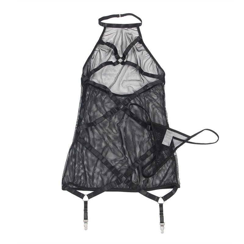Subllime - Transparentes Neckholder-Kleid Schwarz L/Xl