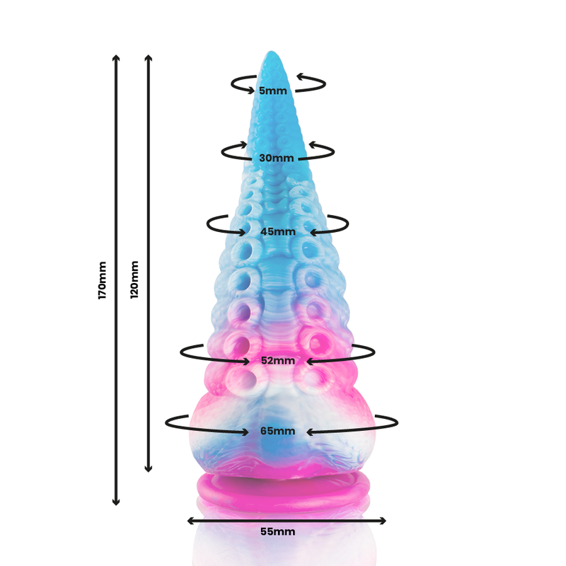Epic - Phorcys Blue Tentacle Dildo, Small Size