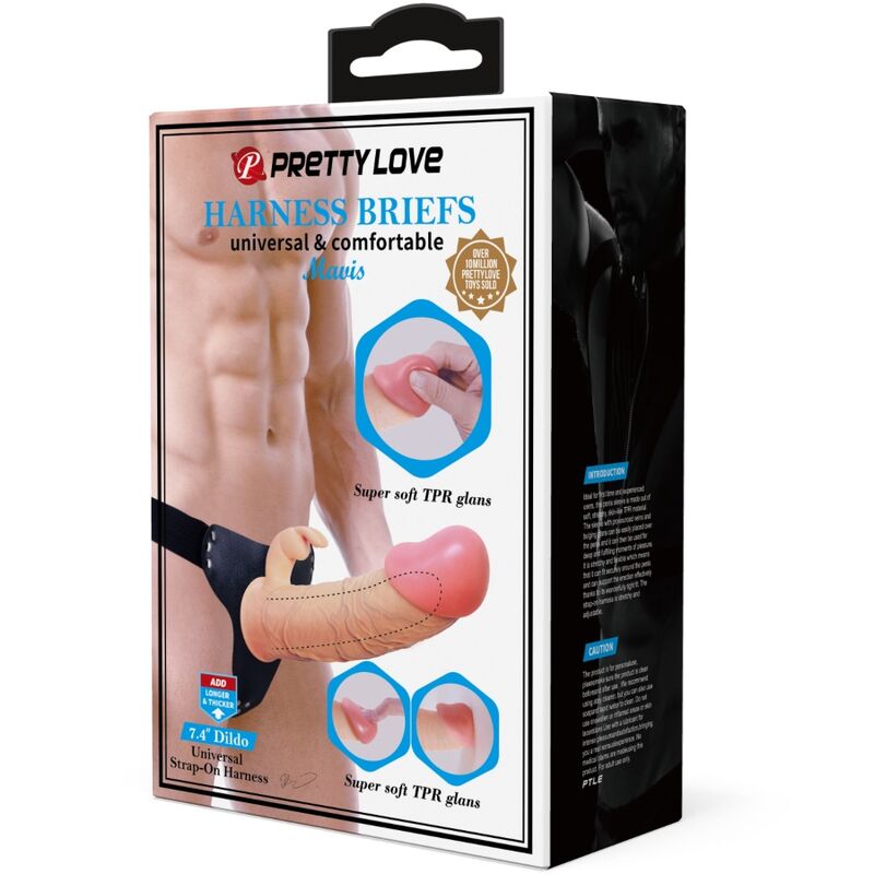 Pretty Love - Mavis Harness Universal Slip Mit Dildo 19 Cm Natur