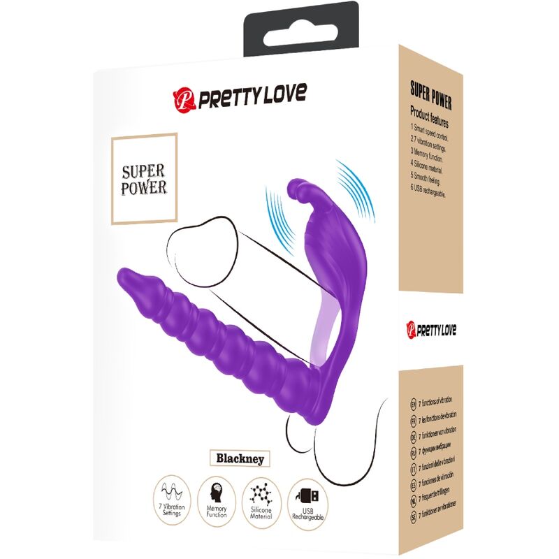 PRETTY LOVE - BlaxLACKNEY PENISRINGE MIT VIBRATOR-PLUG
