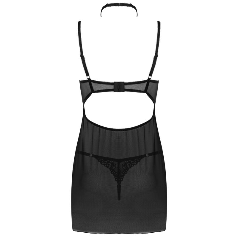 Livco Corsetti Fashion - Binella Set Babydoll + Tanga Schwarz L/XL