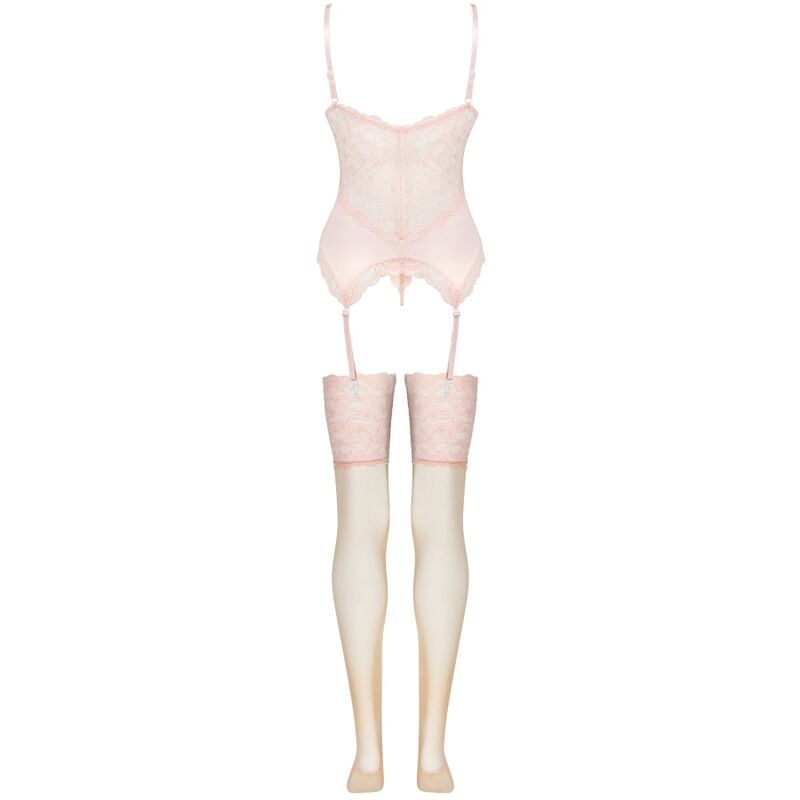Livco Corsetti Fashion - Persinne Peach Set Korset + Hã–Schen + Strãœmpfe