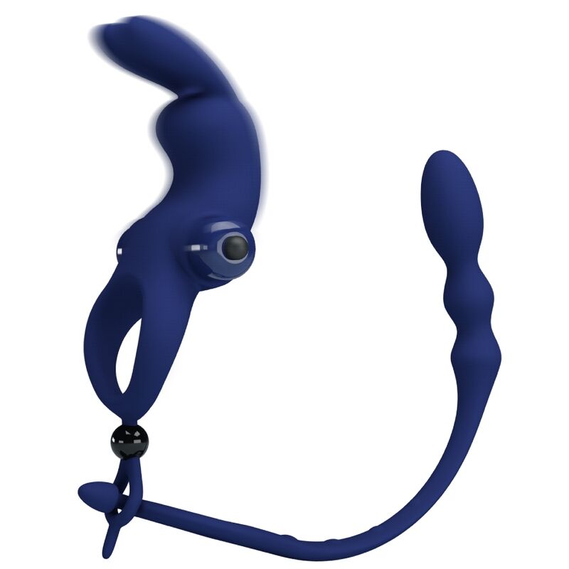 Pretty Love - Ayad Rabbit Vibratorring Mit Stecker Blau