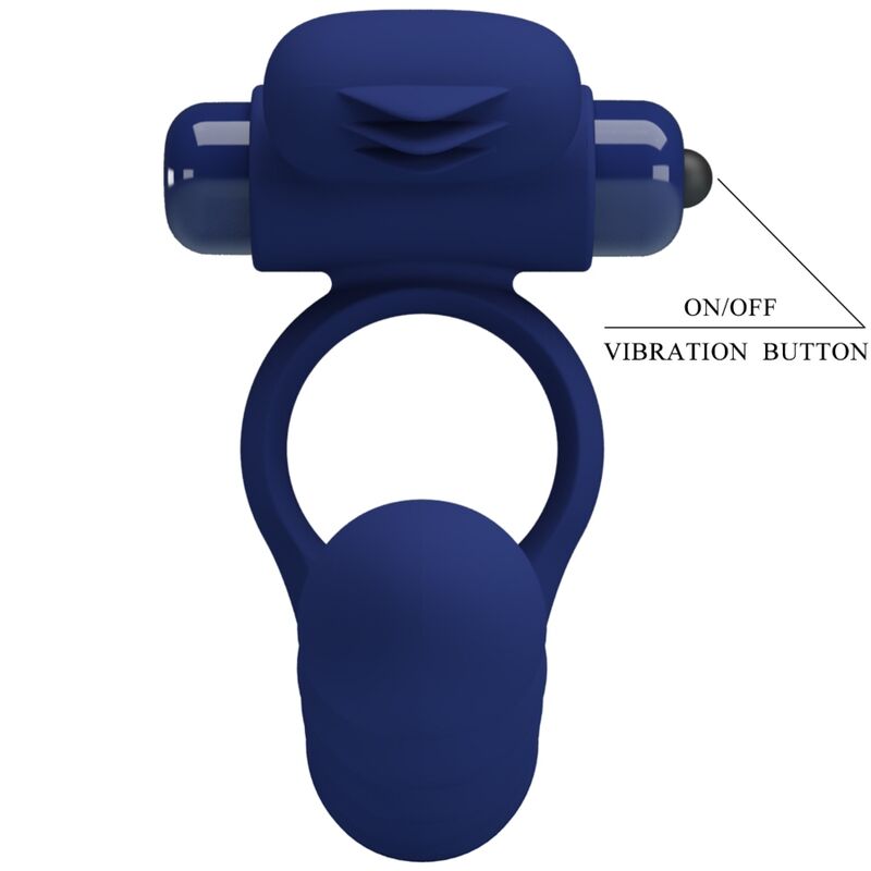 Pretty Love - Ajmal Vibrationsring Mit Stecker Blau