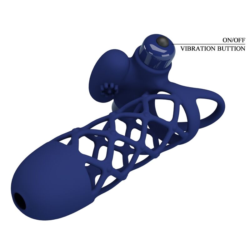 Pretty Love - Giann Vibratorring Mit Silikonhãœlle Blau