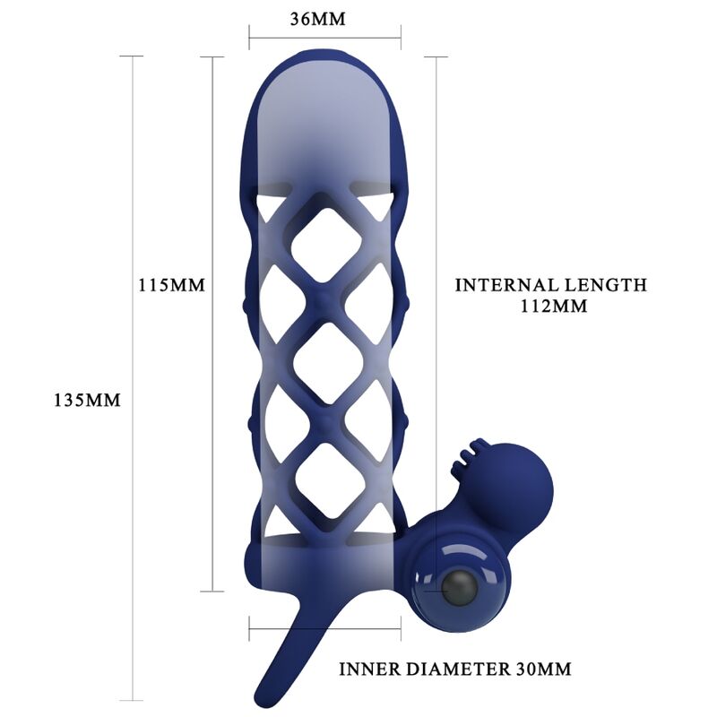 Pretty Love - Giann Vibratorring Mit Silikonhãœlle Blau