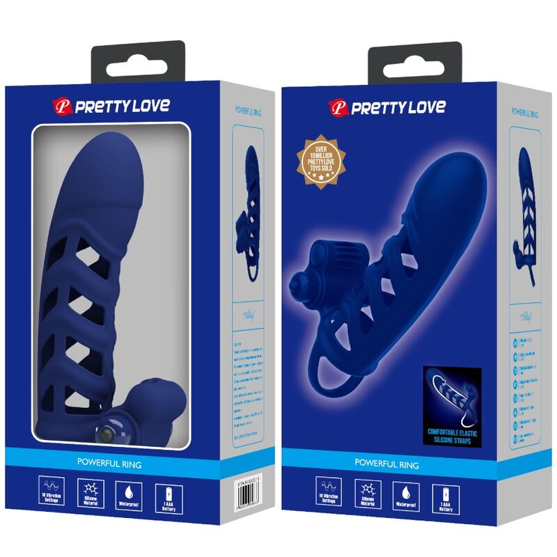Pretty Love - Altaf Vibratorring Mit Silikonhãœlle Blau